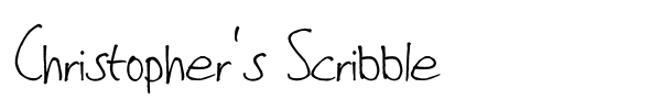 Christopher's Scribble font preview